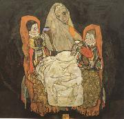 Egon Schiele Mother with Two Chilren III (mk12) oil painting picture wholesale